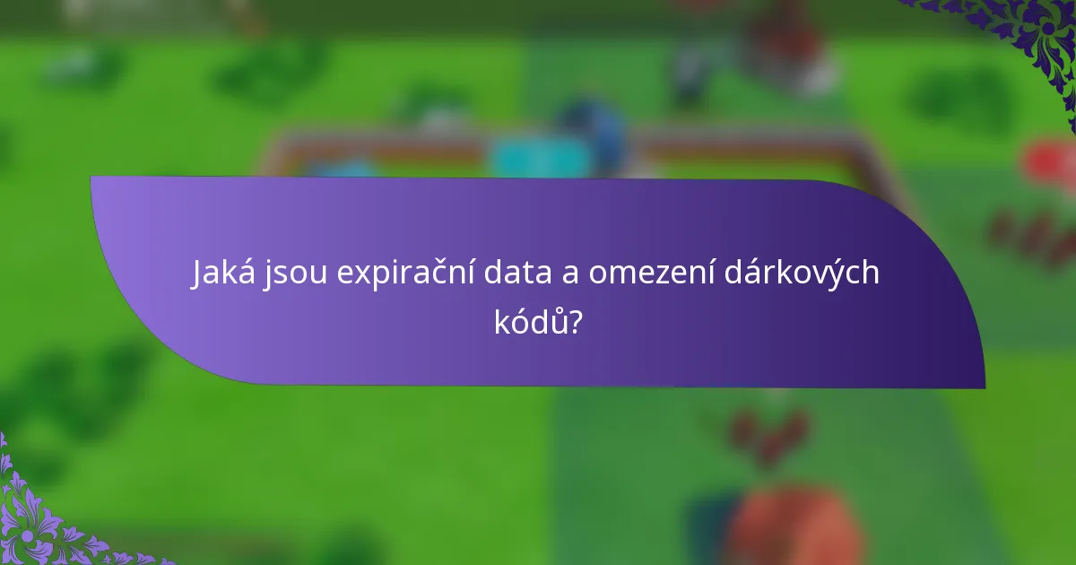 Jaká jsou expirační data a omezení dárkových kódů?